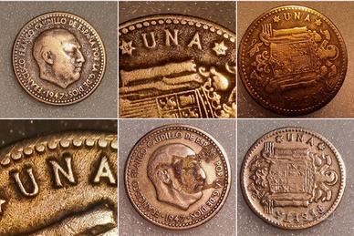 2 Monete 1 Peseta 1947*19*54 (1 omaggio)