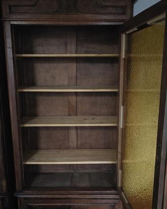 Coppia di librerie antiche in stile Umbertino