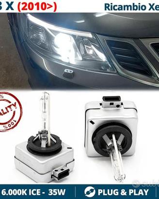Coppia Lampadine Bi-Xenon D1S per SAAB 9-3X 6000K