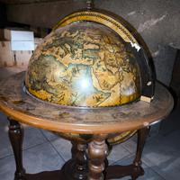 mappamondo bar vintage anni 70 porta bottiglie 