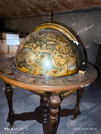 mappamondo bar vintage anni 70 porta bottiglie 