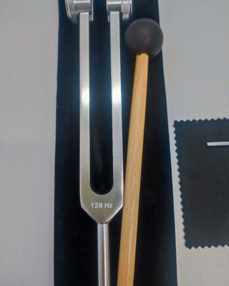 Diapason 128 Hz Ponderato con martelletto custodia