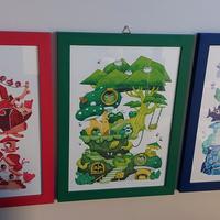 set 3 quadri Fraffrog