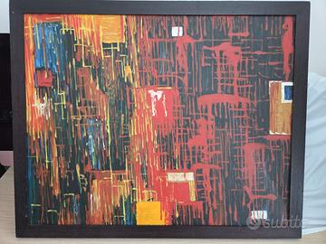 Quadro astratto moderno 86x70 con cornice