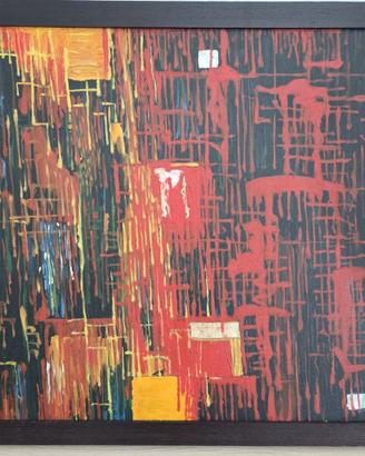 Quadro astratto moderno 86x70 con cornice