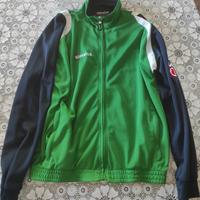 Felpa Classic acetata verde e blu con Zip - taglia