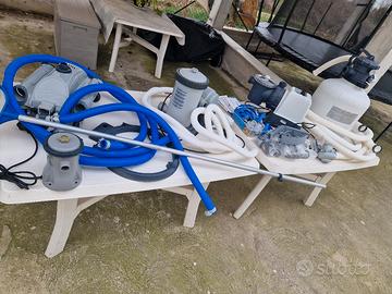 lotto piscina pompe/ filtro/ robot + varie