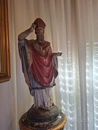 Statua antica in cartapesta - San Nicola - XIX Sec