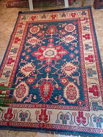 Tappeto orientale Kazak Gazni 170x250 cm fondo blu