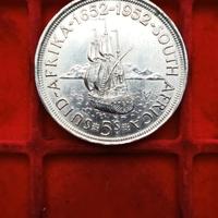 Sudafrica 5 scellini Argento 1952 300° anniversari