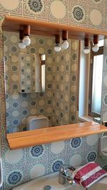 Specchio da bagno vintage cornice di legno