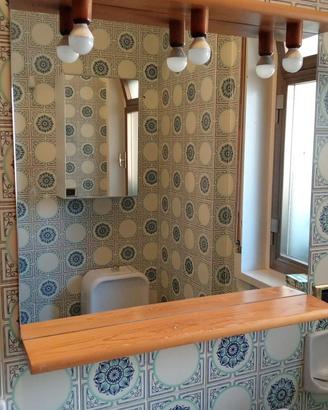 Specchio da bagno vintage cornice di legno