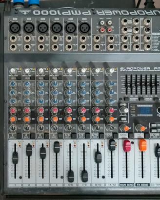 Mixer europower pmp1000 e casse  lem g150