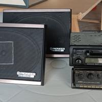 Coppia di Autoradio Vintage + altoparlanti 