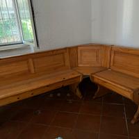 Panca legno con contenitore e rete singola