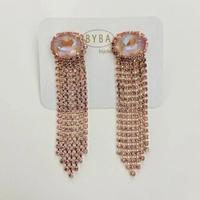 Byba Bijoux Orecchini Crystal Cream Rosa