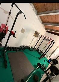 Palestra manubri dischi bilancieri rack panca