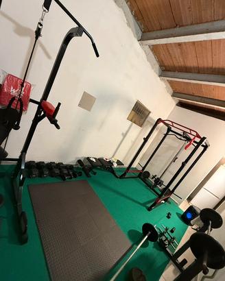 Palestra manubri dischi bilancieri rack panca