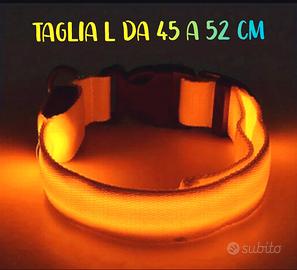 Collare per Cani in nylon con LED Arancione⭐Nuovo⭐