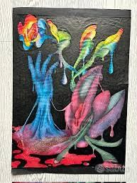 Disegno fatto a mano con matite colorate