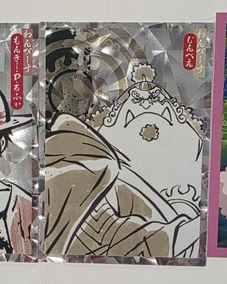 Carte One Piece Panini FOIL Luffy Jinbe Carrot Lot