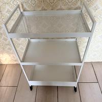 Carrellino multiuso in metallo con ruote-3 ripiani