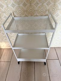 Carrellino multiuso in metallo con ruote-3 ripiani