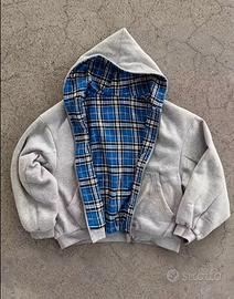 Felpa Grigia Y2K StreetWear Vintage 