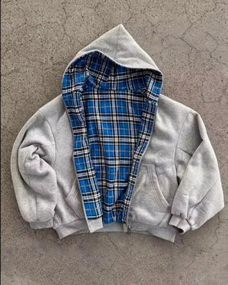 Felpa Grigia Y2K StreetWear Vintage 