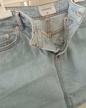 Minigonna di Jeans Terranova-Denim Chiaro-Taglia M