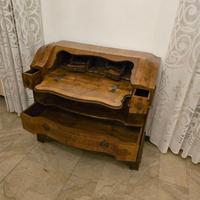 Scrittoio legno mobile Ribalta secrétaire 3 casset