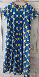 abito lungo Wendy Trendy cerchi giallo blu 