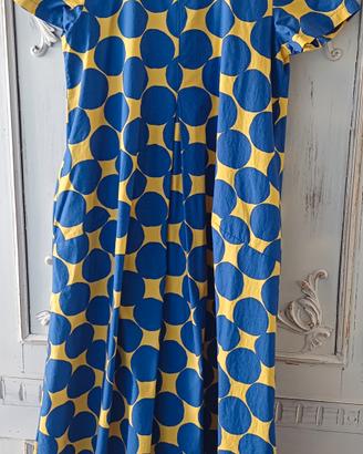 abito lungo Wendy Trendy cerchi giallo blu 