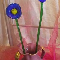 set fiori vetro di Murano