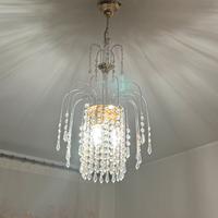 Lampadario in cristallo con abat jour