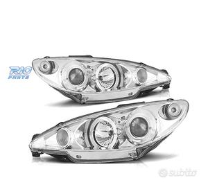 FARI PEUGEOT 206 CONNETTORE H4 98-08 OCCHI ANGEL C