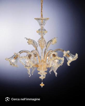 Lampadario di Murano “Torcello” a 6 luci