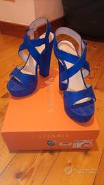 Sandali tacco largo cafè noir 