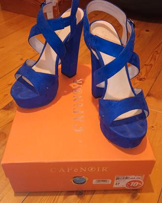 Sandali tacco largo cafè noir 