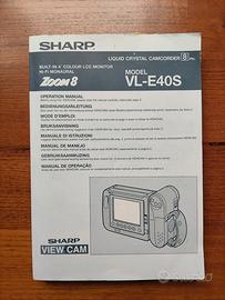 Manuale istruzioni video camera SHARP VL-E40S