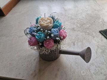 innaffiatoio con candele artigianali