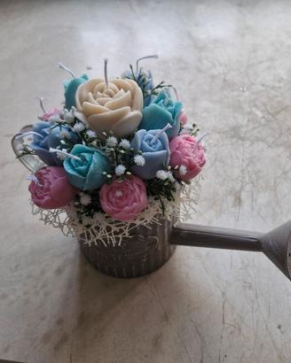 innaffiatoio con candele artigianali