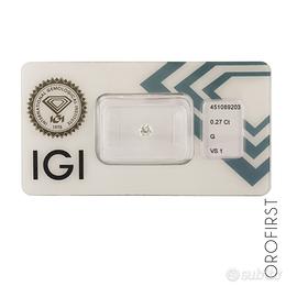 Diamante certificato IGI 0,27 ct