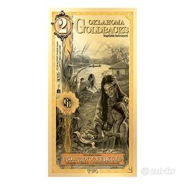 2 Oklahoma Goldback Banconota Oro 1/500 oz