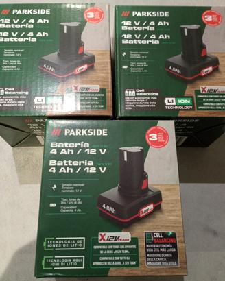 3 pezzi da 4ah parkside 