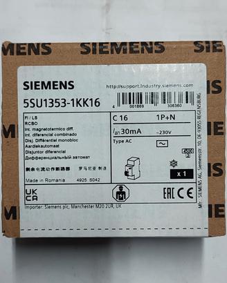 differenziale Siemens  c16 tipe AC