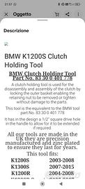 Strumento tenuta frizione BMW