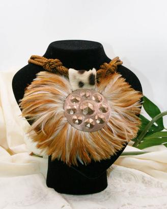 Collana Vintage '80 Etnica Piume - Made in Italy