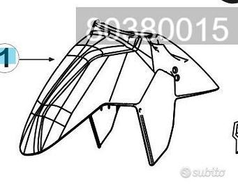 Parafango ant. Peugeot Tweet 125 nero