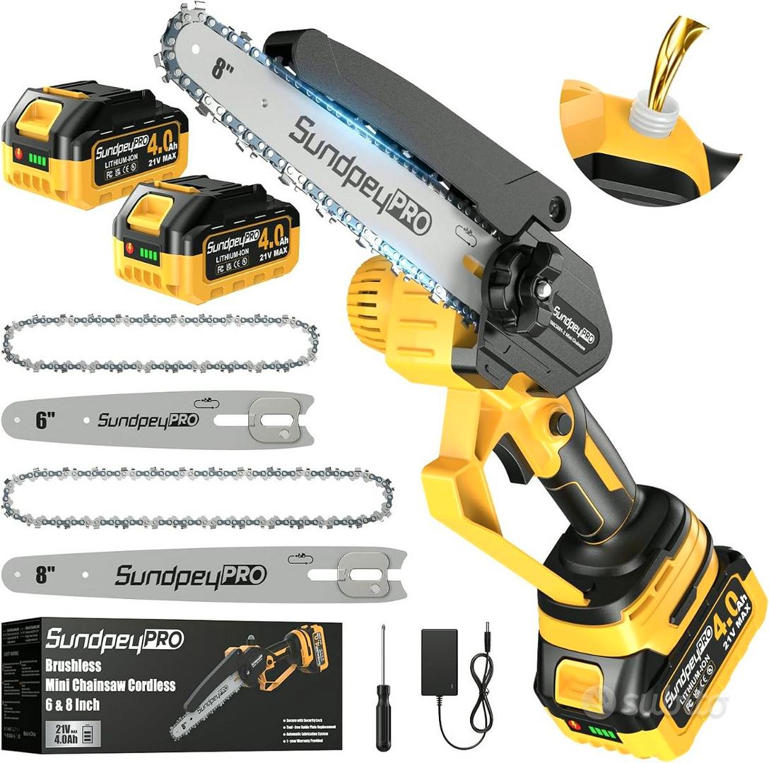 Mini Motosega a Batteria per Potatura Con 1000W Motore Brushless Mini Motosega a Batteria per Potatura Con 1000W Motore Brushless